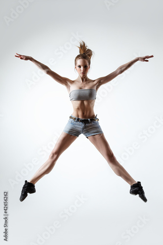 Naklejka balet ćwiczenie kobieta taniec