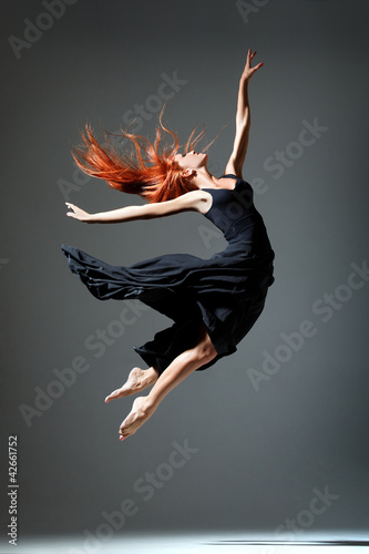 Naklejka balet taniec dziewczynka tancerz kobieta
