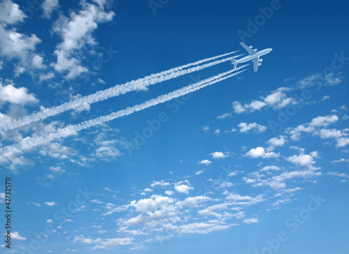 Obraz na płótnie niebo południe odrzutowiec lotnictwo