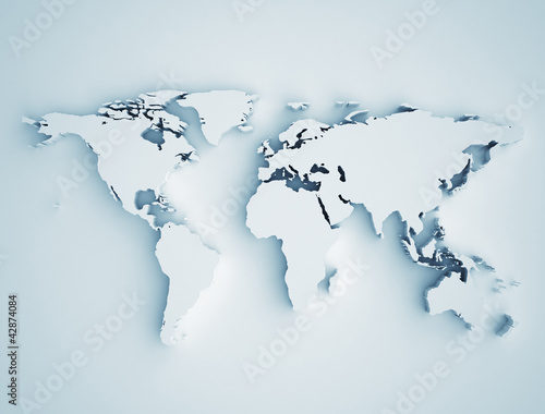 Plakat 3D glob europa ameryka