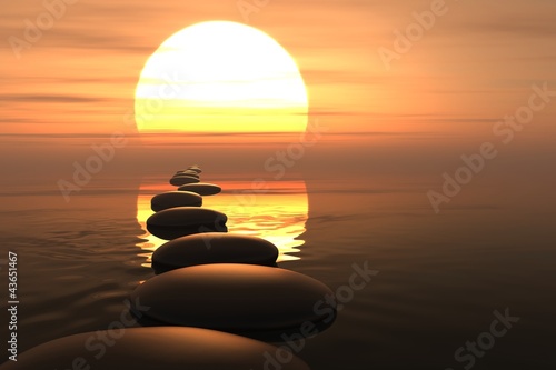 Fototapeta spokojny słońce wellnes zen