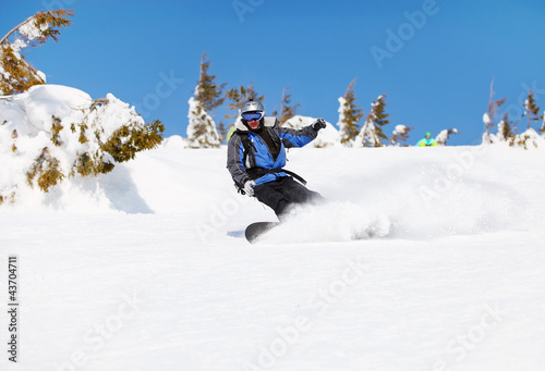 Fotoroleta zabawa niebo śnieg sport