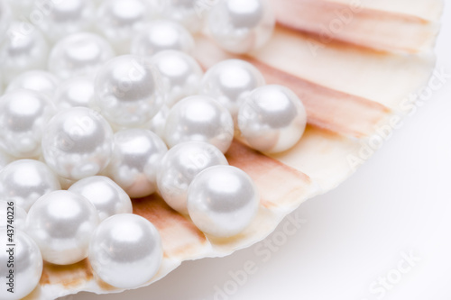 Plakat skorupiak ornament pearl necklace