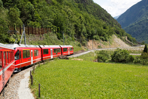Plakat szwajcaria natura transport
