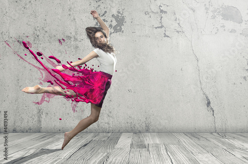 Naklejka balet studio tańca taniec moda