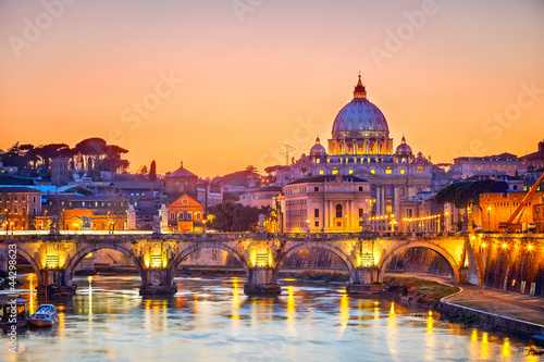 Plakat włoski widok katedra bazylika