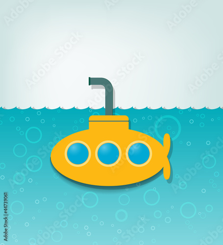 Obraz na płótnie kreskówka zabawa dzieci statek podwodne