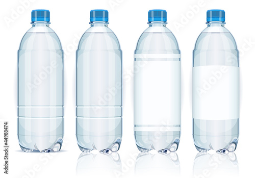 Fotoroleta napój woda biały butelka niebieski