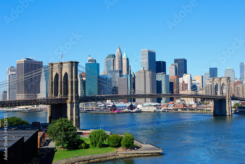 Fotoroleta Most Brooklyn Bridge z NY