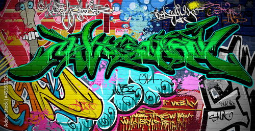 Naklejka graffiti obraz sztuka miejski nowoczesny