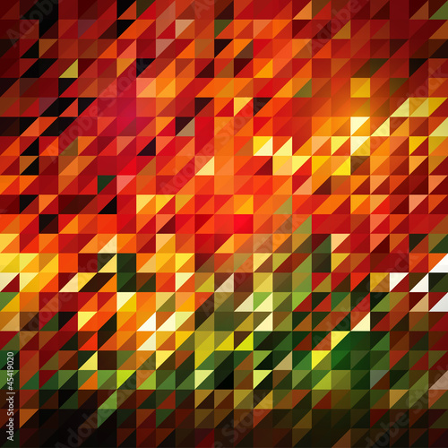 Naklejka Kolorowa mozaika trójkątów
