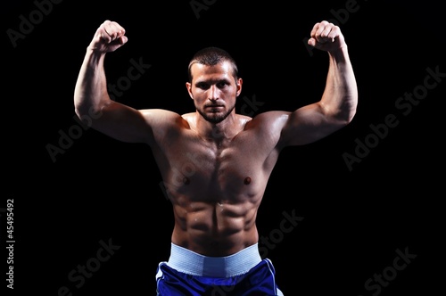 Fototapeta przystojny bokser zdrowy