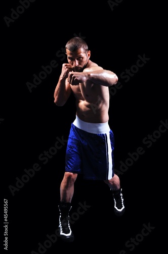 Fotoroleta ciało bokser kick-boxing portret ćwiczenie