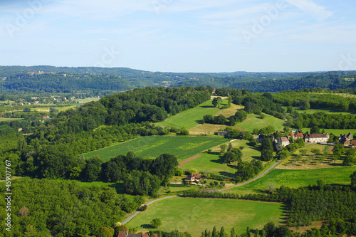 Plakat panorama widok rolnictwo wieś