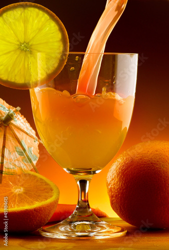 Naklejka świeży napój zdrowie owoc tropikalny