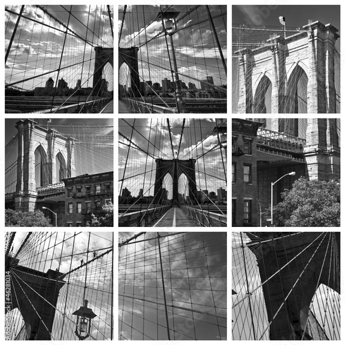 Fotoroleta miejski ameryka krajobraz most kolaż