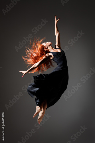 Plakat dziewczynka taniec piękny tancerz ćwiczenie