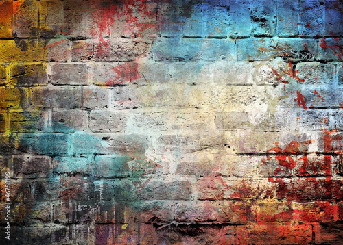 Obraz na płótnie Barwna ściana