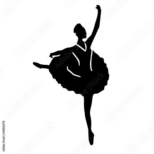 Naklejka kobieta tancerz balet baletnica