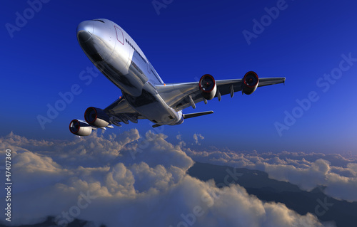 Fotoroleta transport samolot lotnictwo pejzaż
