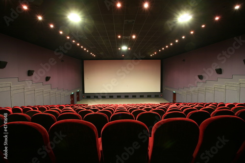 Naklejka czerwony spotlight kino