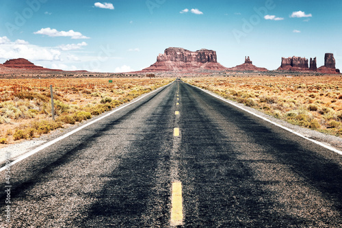 Plakat ulica transport widok droga pustynia