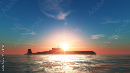 Fotoroleta słońce morze statek fala wojskowy