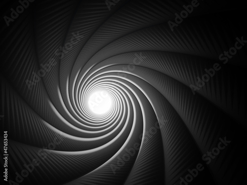 Plakat tunel 3D streszczenie rura krzywa