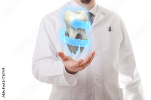 Naklejka zdrowy 3D zdrowie usta medycyna