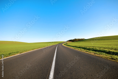 Obraz na płótnie wzgórze droga krajobraz ścieżka niebo