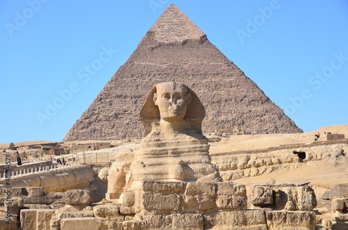 Fototapeta lew antyczny egipt stary niebo