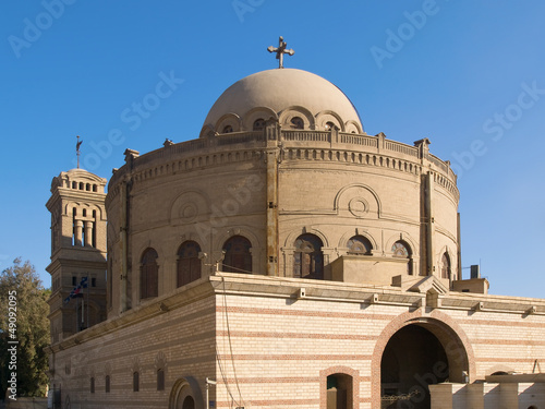 Naklejka kościół egipt widok chrześcijaństwo