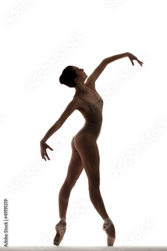 Naklejka baletnica ćwiczenie tancerz