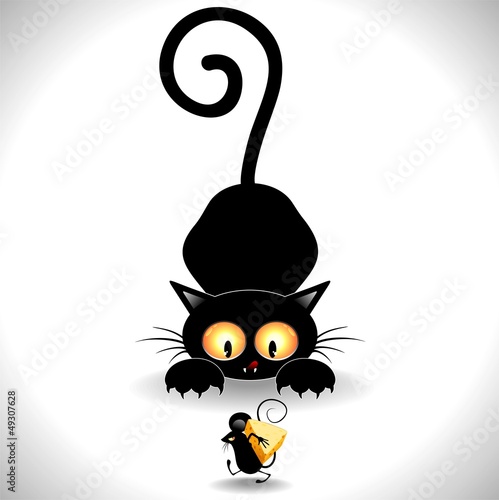 Plakat zwierzę kreskówka ładny kot