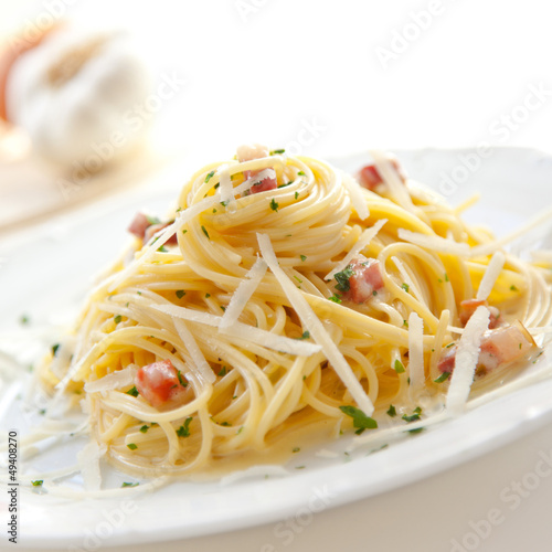 Fototapeta włoski jedzenie spaghetti krem głuptas