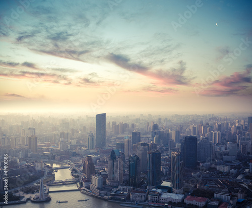 Naklejka shanghaj widok architektura piękny chiny