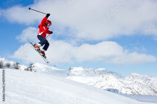 Fototapeta dzieci zabawa sporty zimowe stok narciarski