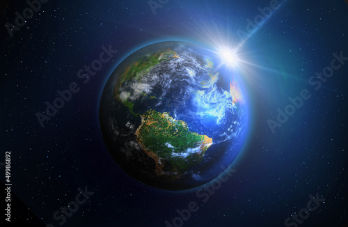 Fotoroleta układ słoneczny kontynent glob