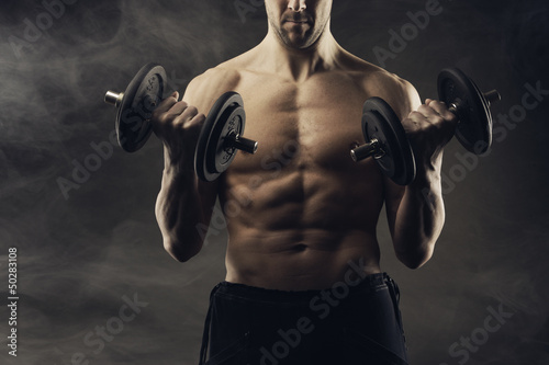 Naklejka Ćwiczenie bicepsów