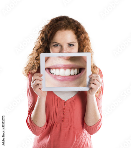 Fotoroleta piękny zdrowy twarz uśmiech