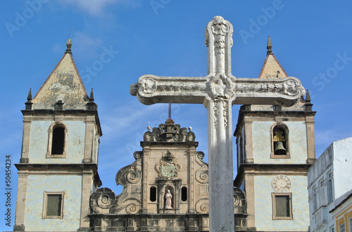 Naklejka kościół brazylia ameryka południowa ameryka łacińska bahia