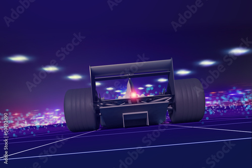 Fotoroleta wyścig samochodowy samochód sportowy sport ruch 3D