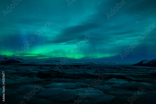 Fotoroleta morze lód islandia wszechświat