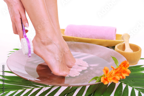 Obraz na płótnie manicure roślina kobieta