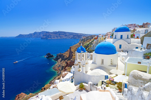 Plakat grecja góra wyspa