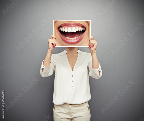 Fotoroleta usta twarz kobieta