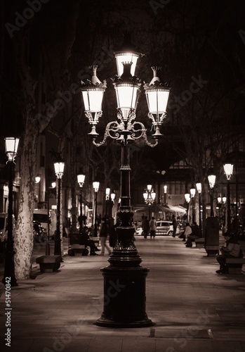Obraz na płótnie noc barcelona stary antyczny