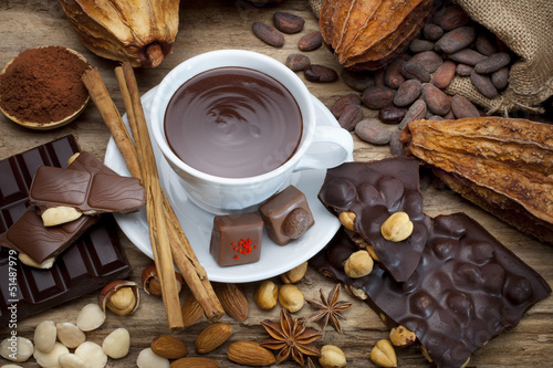 Naklejka kakao czekolada kawa