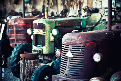Fototapeta vintage maszyna traktor retro stary