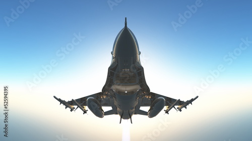 Fotoroleta odrzutowiec samolot wojskowy niebo